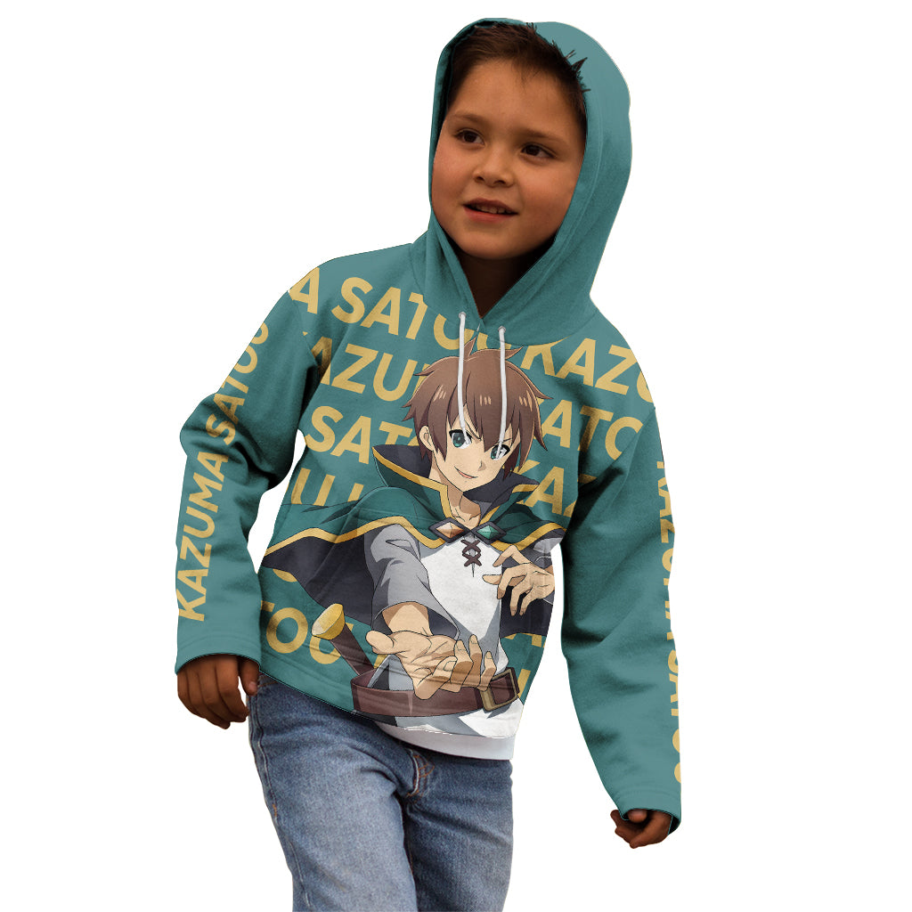 Kazuma Satou KonoSuba Kid Hoodie Anime Style