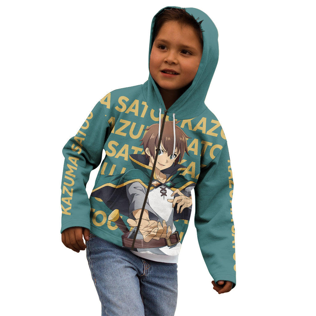 Kazuma Satou KonoSuba Kid Hoodie Anime Style