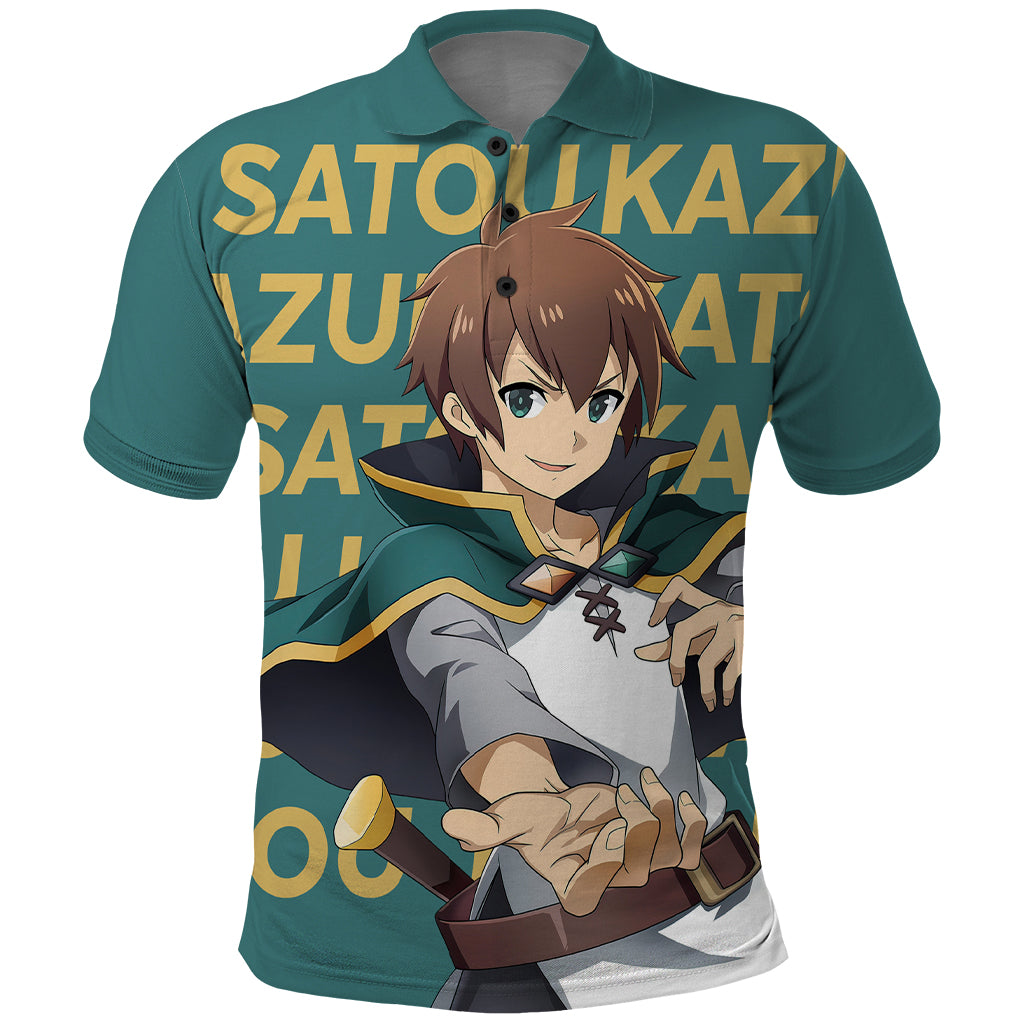 Kazuma Satou KonoSuba Polo Shirt Anime Style