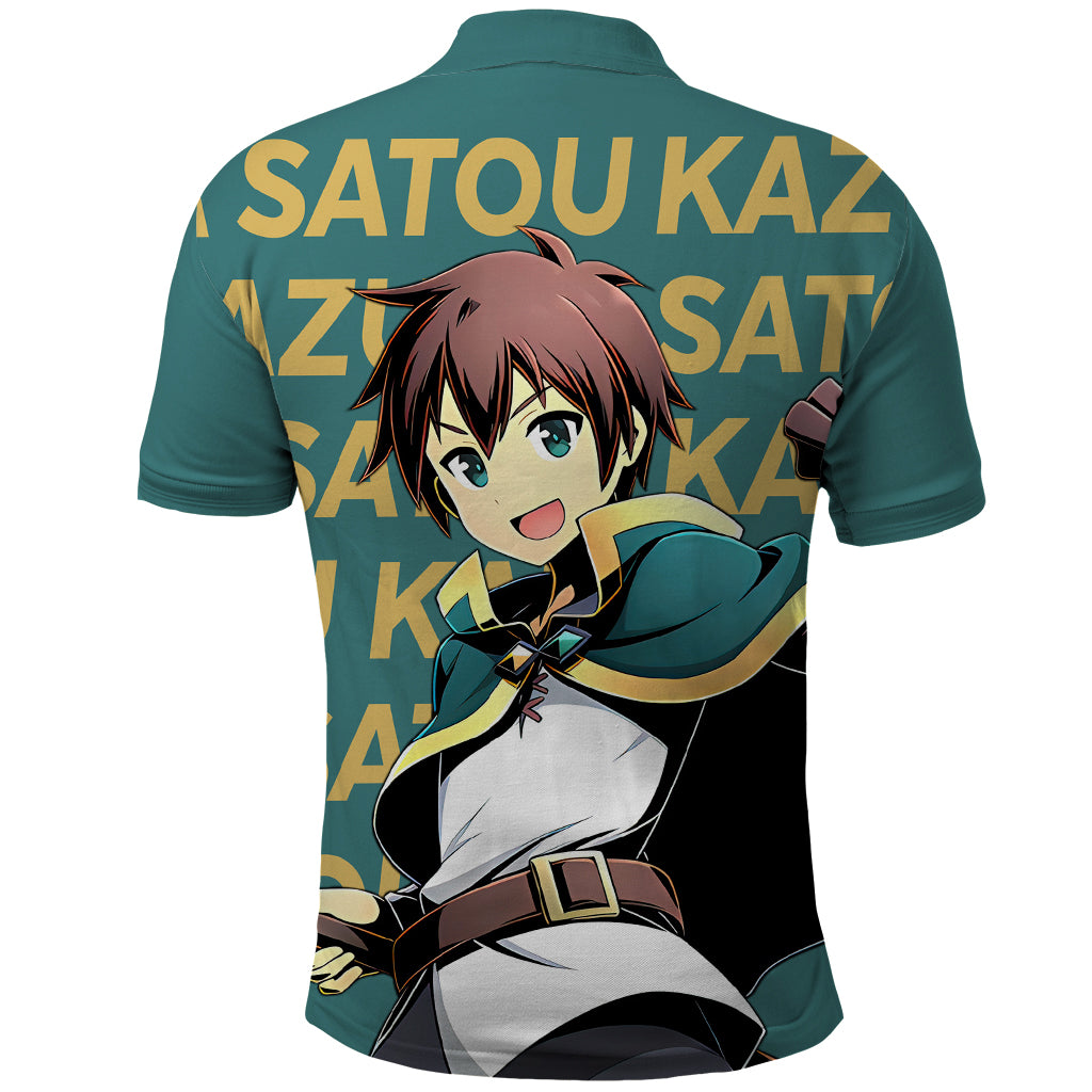 Kazuma Satou KonoSuba Polo Shirt Anime Style