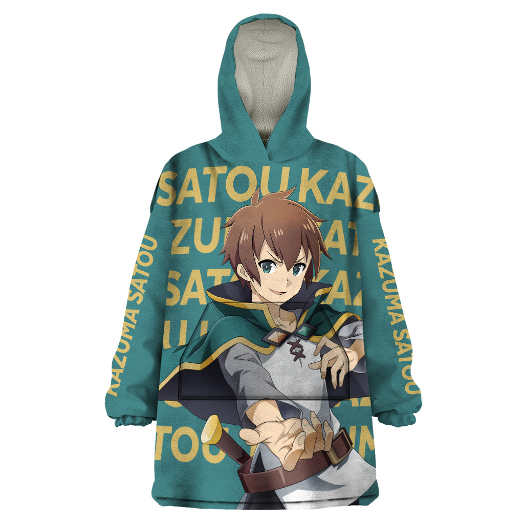 Kazuma Satou KonoSuba Wearable Blanket Hoodie Anime Style