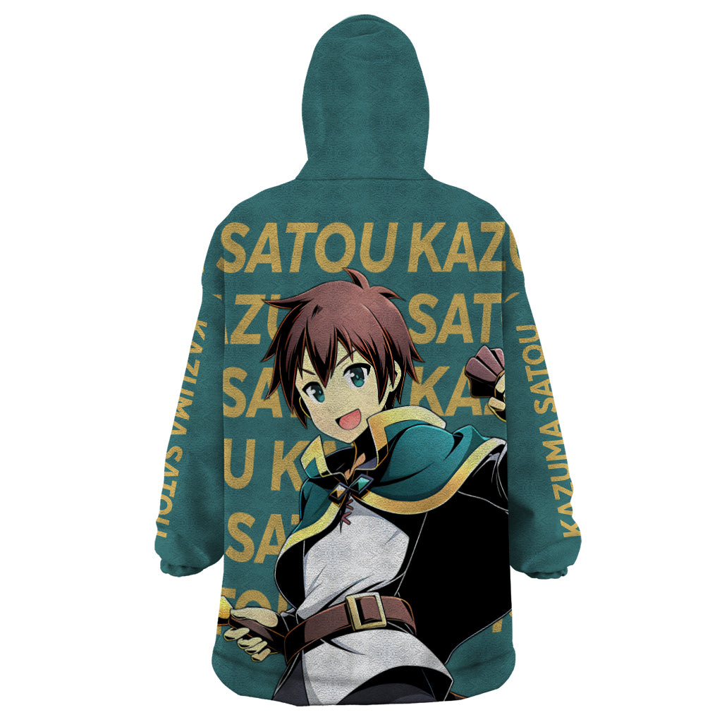 Kazuma Satou KonoSuba Wearable Blanket Hoodie Anime Style