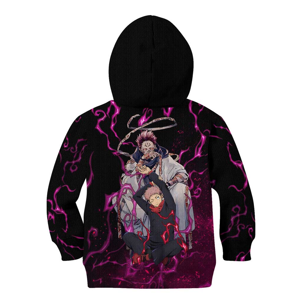 Itadori Yuji & Ryomen Sukuna - Jujutsu Kaisen Kid Hoodie Pattern Anime Mix Manga Style