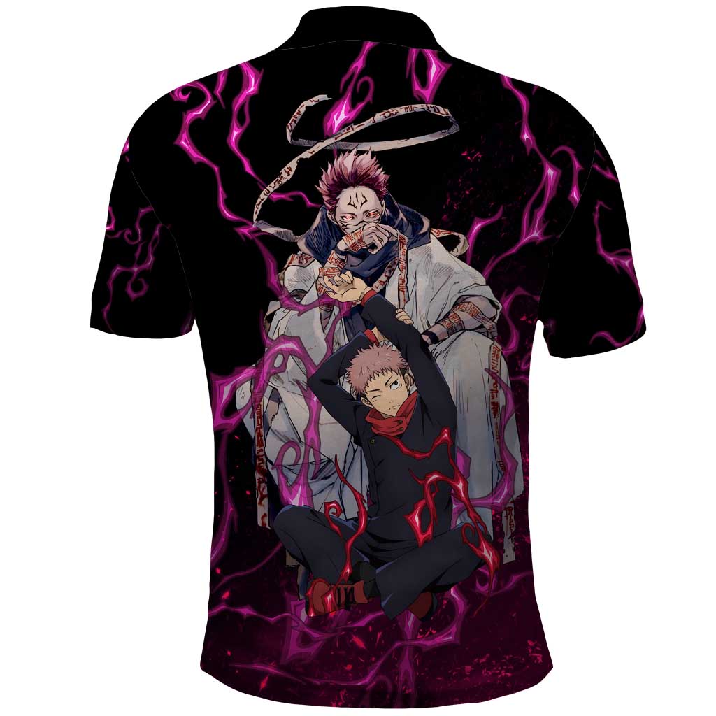 Itadori Yuji & Ryomen Sukuna - Jujutsu Kaisen Polo Shirt Pattern Anime Mix Manga Style
