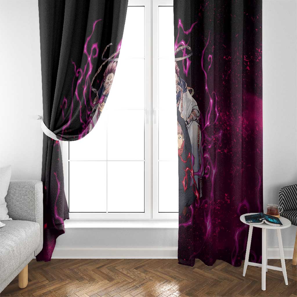 Itadori Yuji & Ryomen Sukuna - Jujutsu Kaisen Window Curtain Pattern Anime Mix Manga Style