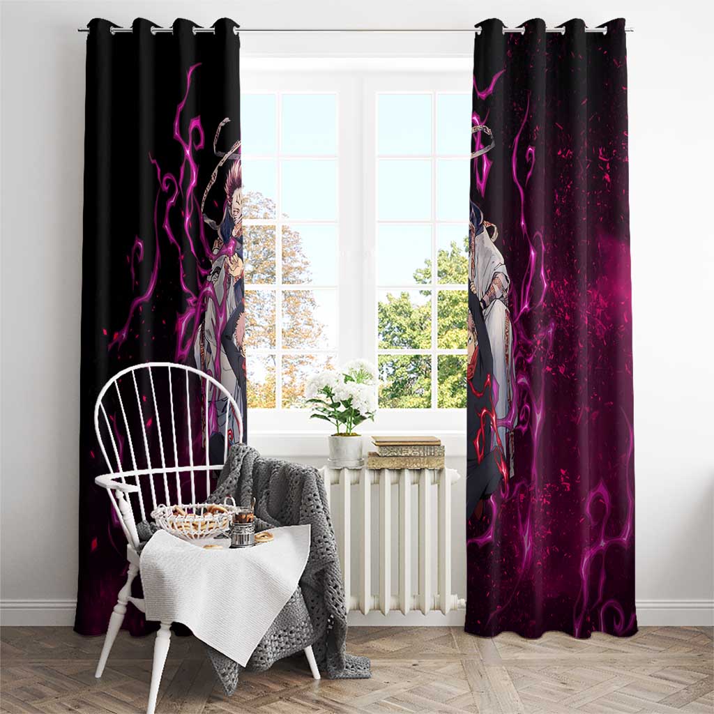 Itadori Yuji & Ryomen Sukuna - Jujutsu Kaisen Window Curtain Pattern Anime Mix Manga Style