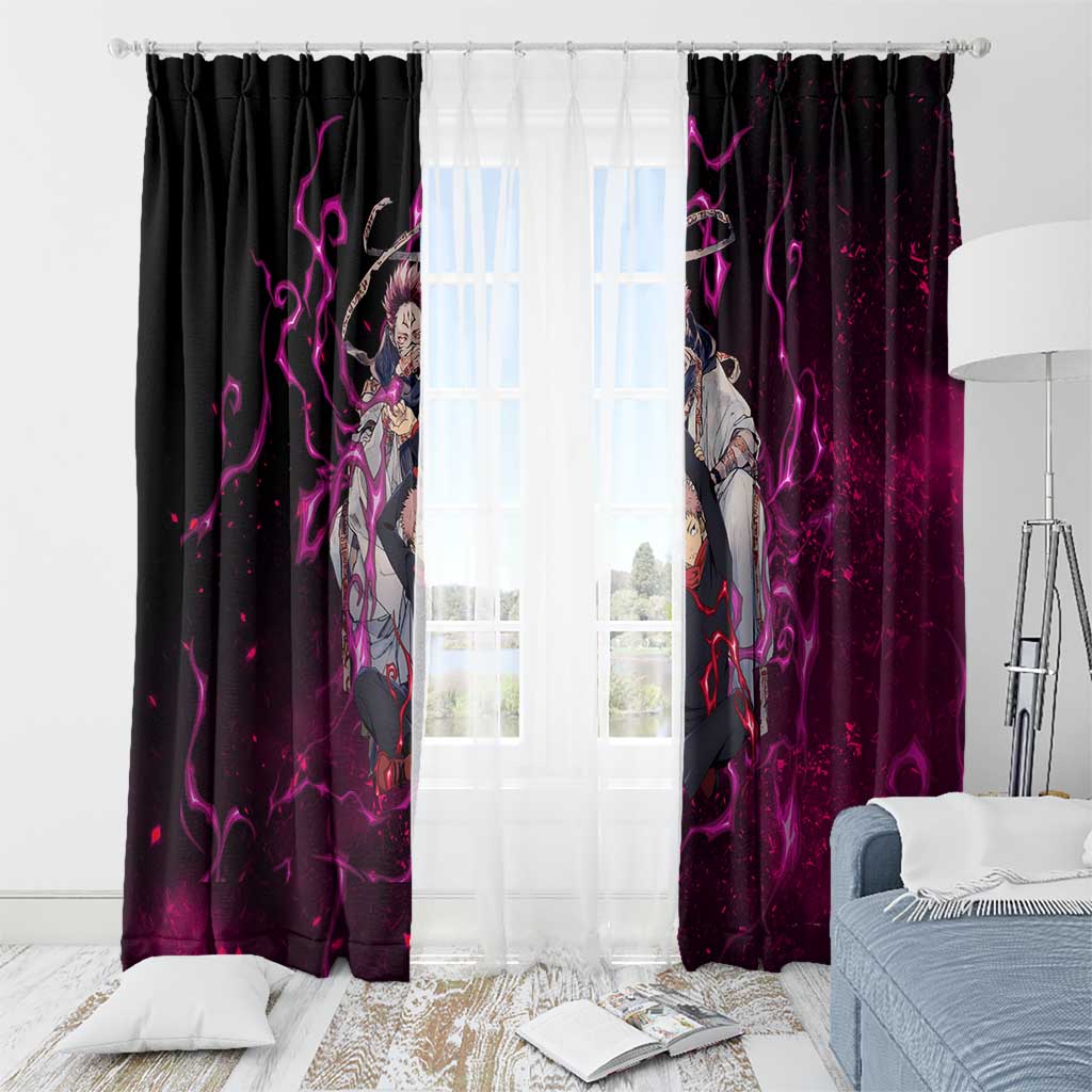 Itadori Yuji & Ryomen Sukuna - Jujutsu Kaisen Window Curtain Pattern Anime Mix Manga Style
