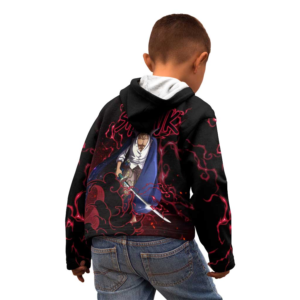Yonko Shank - Red Hair Pirate - One Piece Kid Hoodie Haki Pattern Anime Style