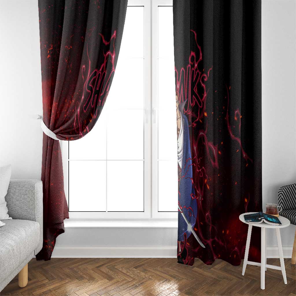 Yonko Shank - Red Hair Pirate - One Piece Window Curtain Haki Pattern Anime Style
