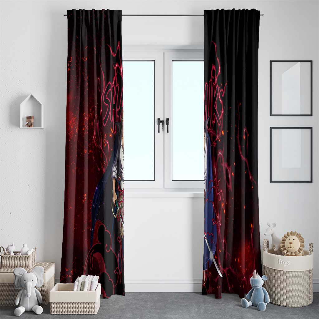 Yonko Shank - Red Hair Pirate - One Piece Window Curtain Haki Pattern Anime Style