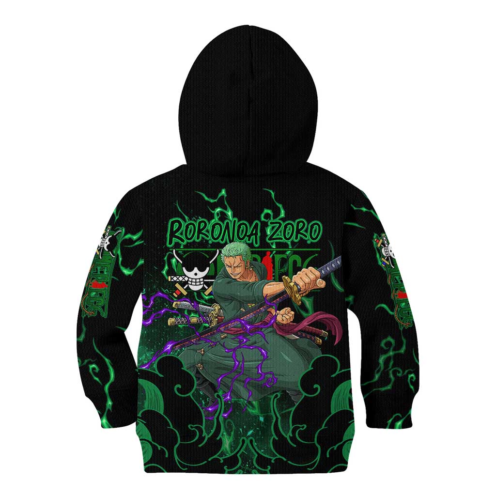 Roronoa Zoro - One Piece Kid Hoodie Haki Pattern Anime Style