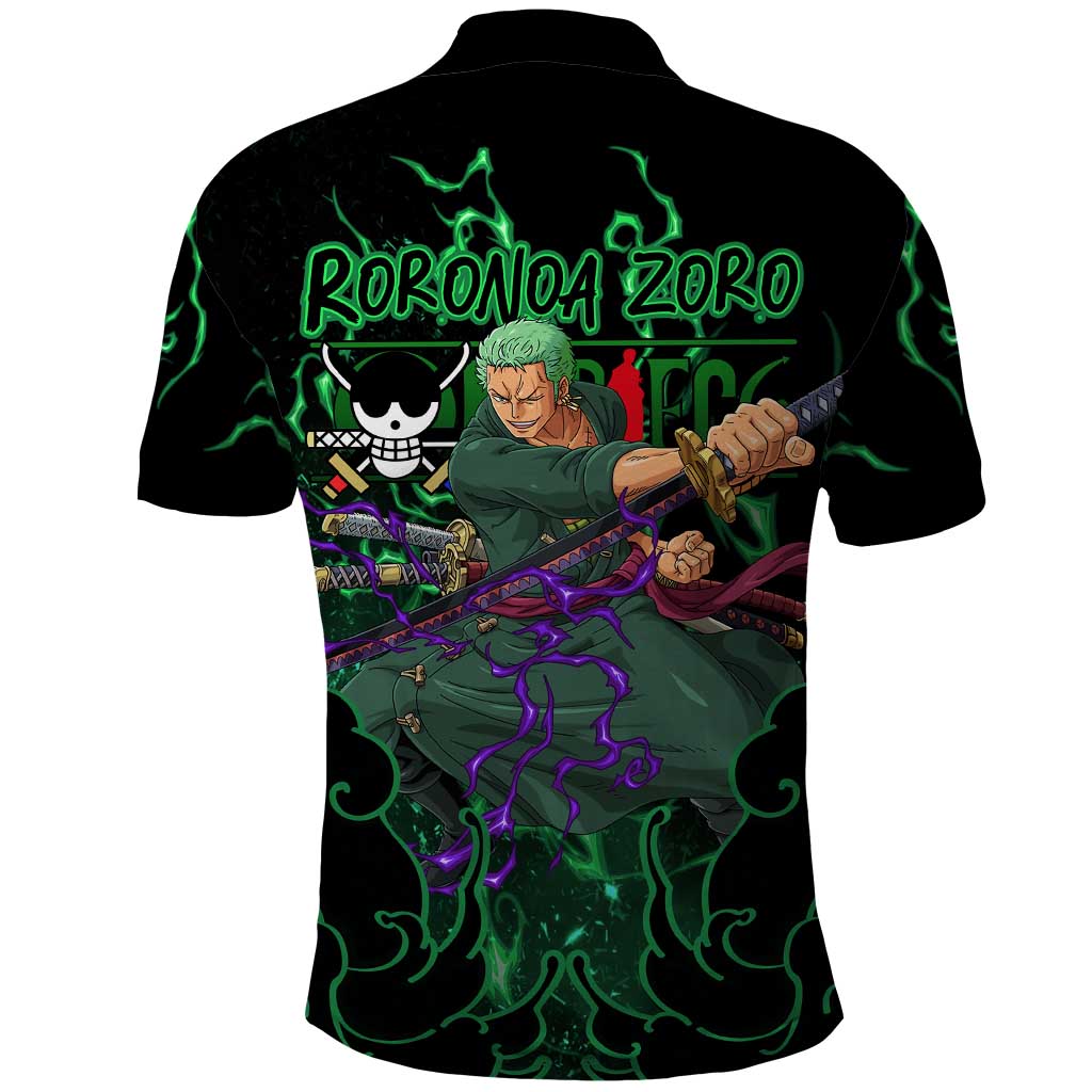 Roronoa Zoro - One Piece Polo Shirt Haki Pattern Anime Style