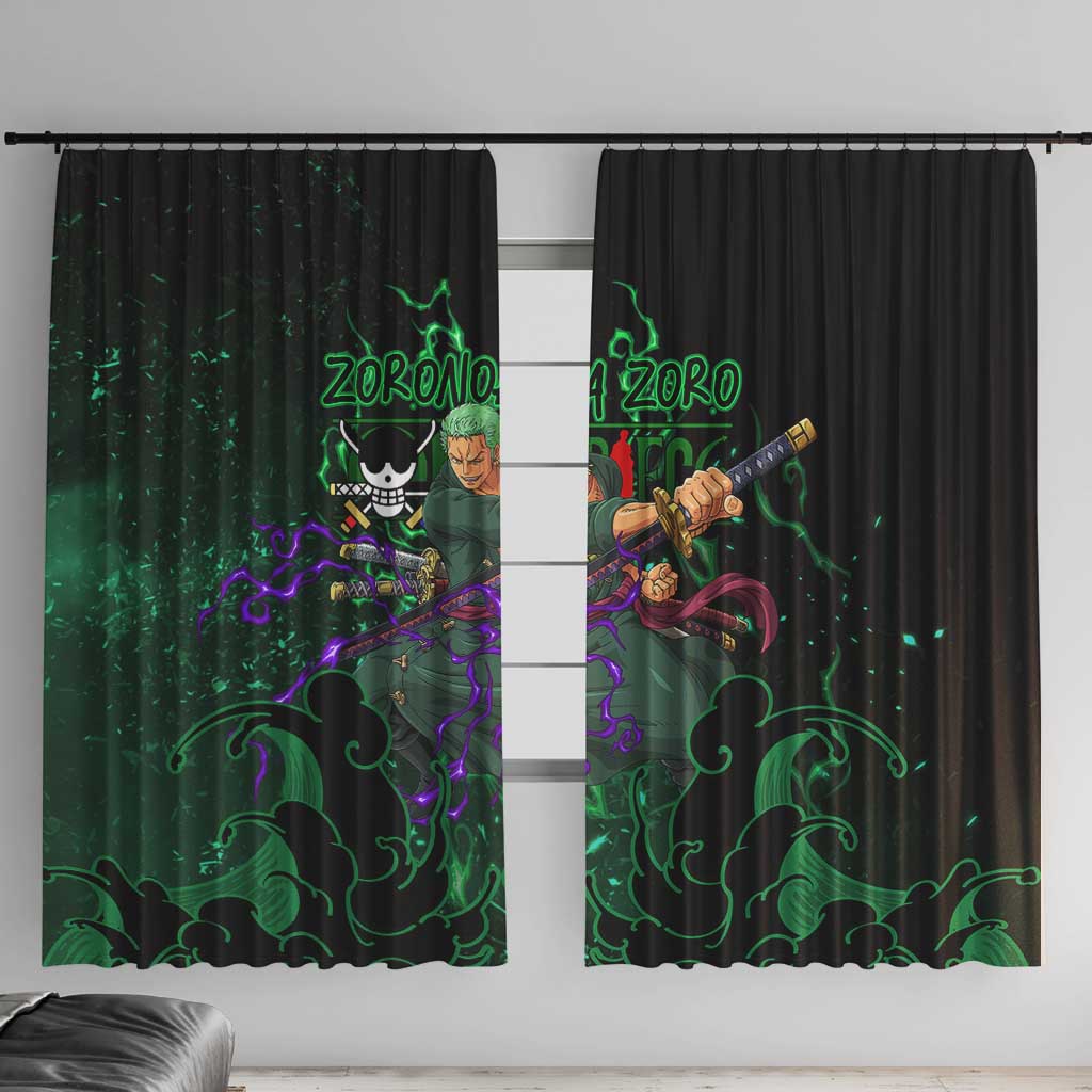 Roronoa Zoro - One Piece Window Curtain Haki Pattern Anime Style