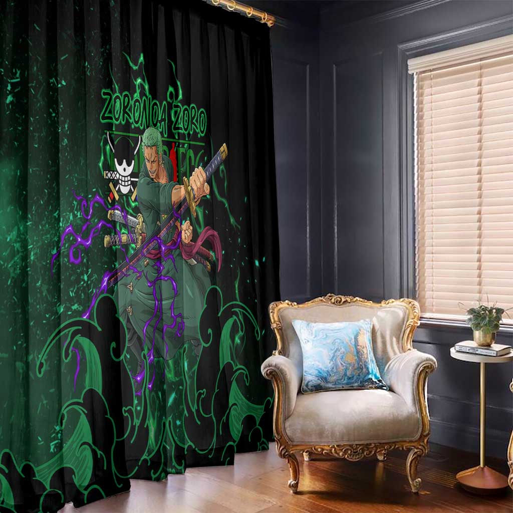 Roronoa Zoro - One Piece Window Curtain Haki Pattern Anime Style