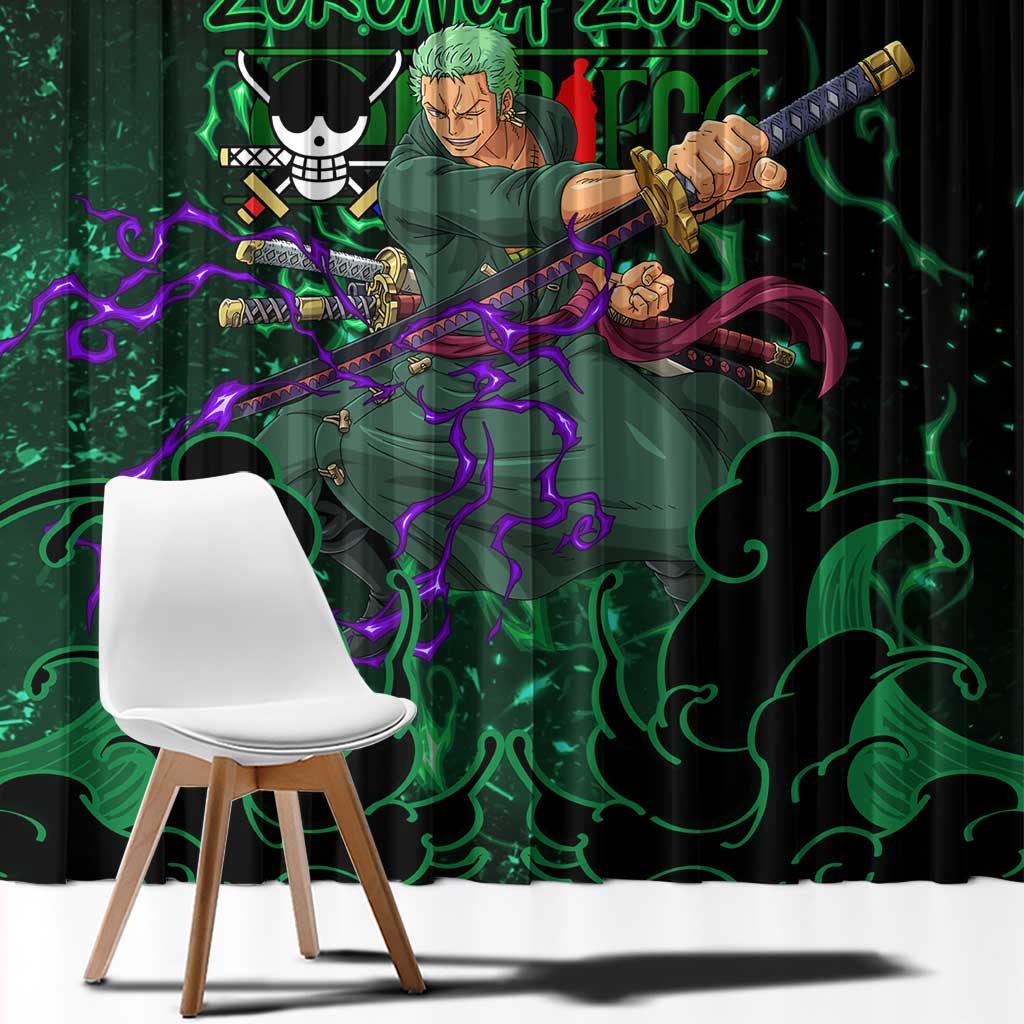 Roronoa Zoro - One Piece Window Curtain Haki Pattern Anime Style