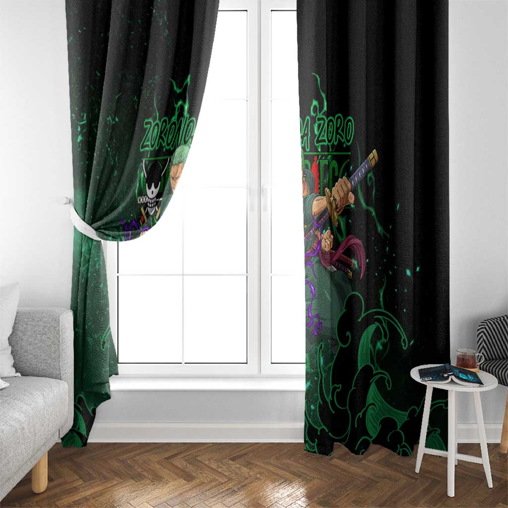 Roronoa Zoro - One Piece Window Curtain Haki Pattern Anime Style