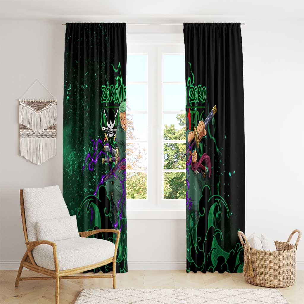 Roronoa Zoro - One Piece Window Curtain Haki Pattern Anime Style