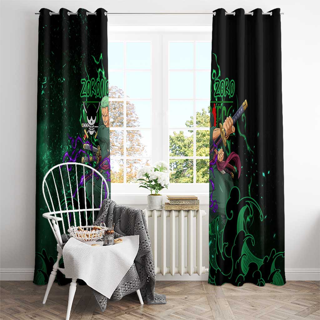 Roronoa Zoro - One Piece Window Curtain Haki Pattern Anime Style