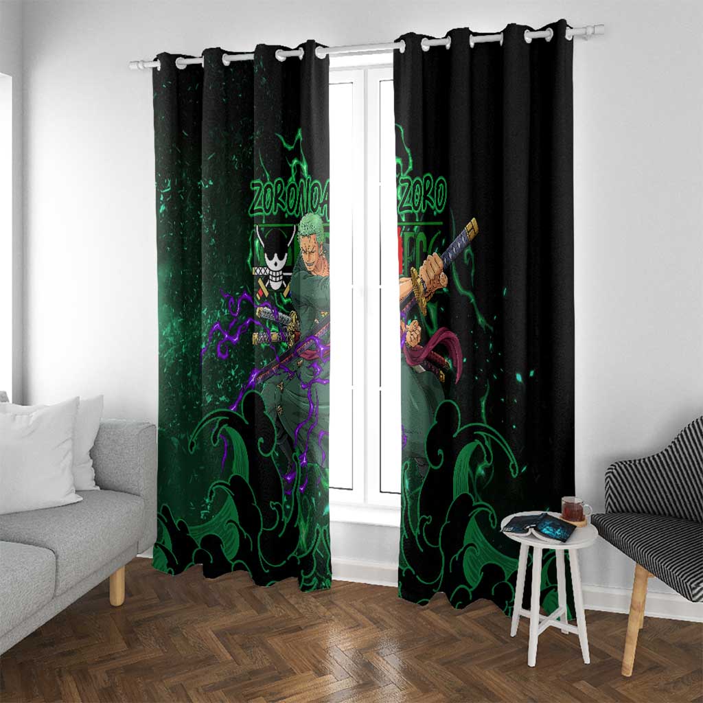 Roronoa Zoro - One Piece Window Curtain Haki Pattern Anime Style
