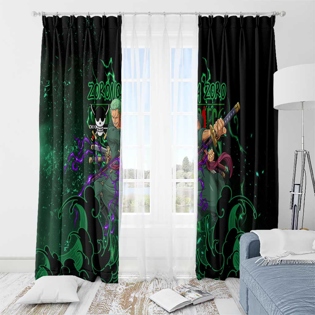 Roronoa Zoro - One Piece Window Curtain Haki Pattern Anime Style