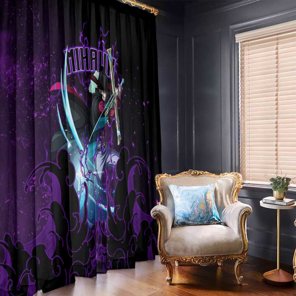 Dracule Mihawk - One Piece Window Curtain Haki Pattern Anime Style