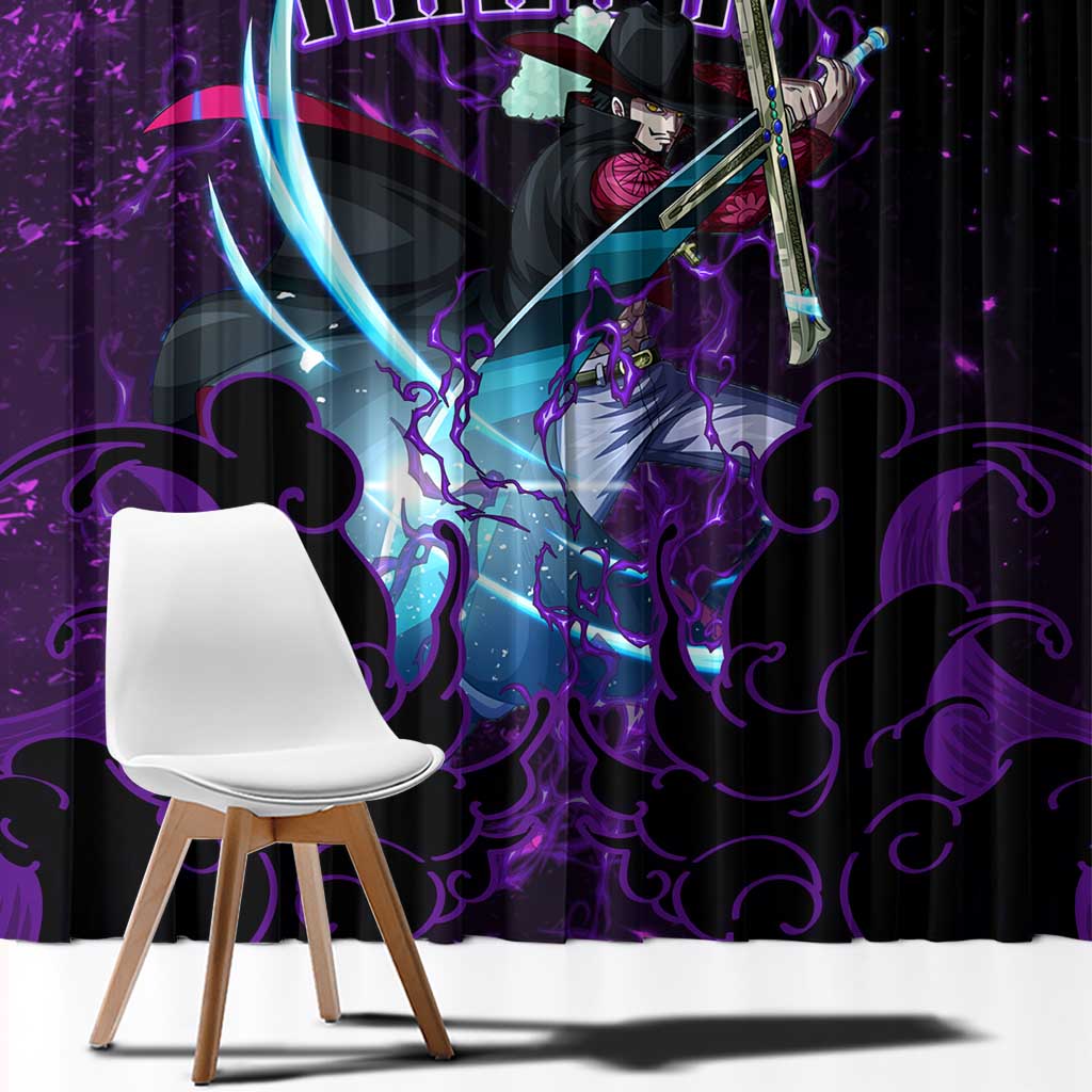 Dracule Mihawk - One Piece Window Curtain Haki Pattern Anime Style
