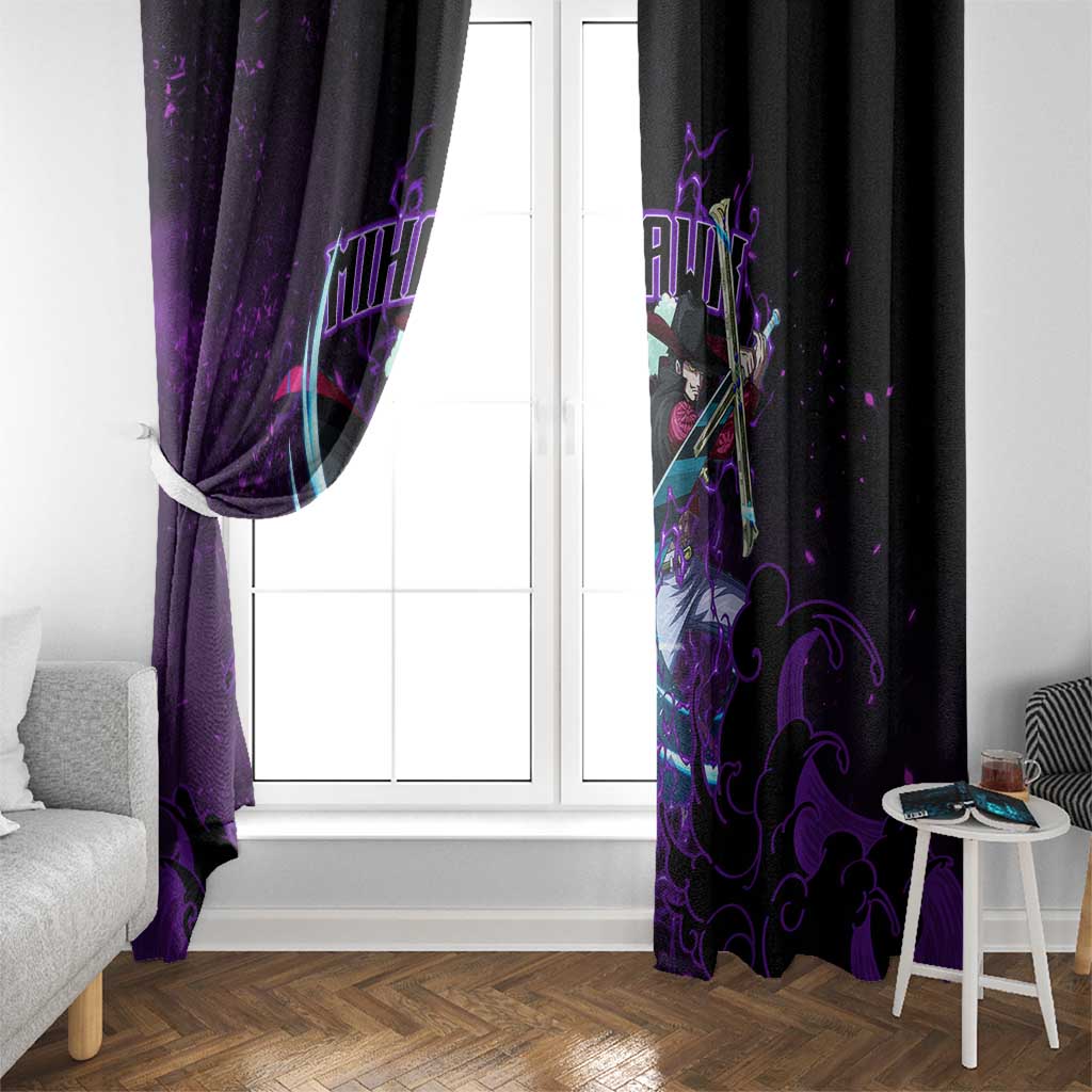 Dracule Mihawk - One Piece Window Curtain Haki Pattern Anime Style
