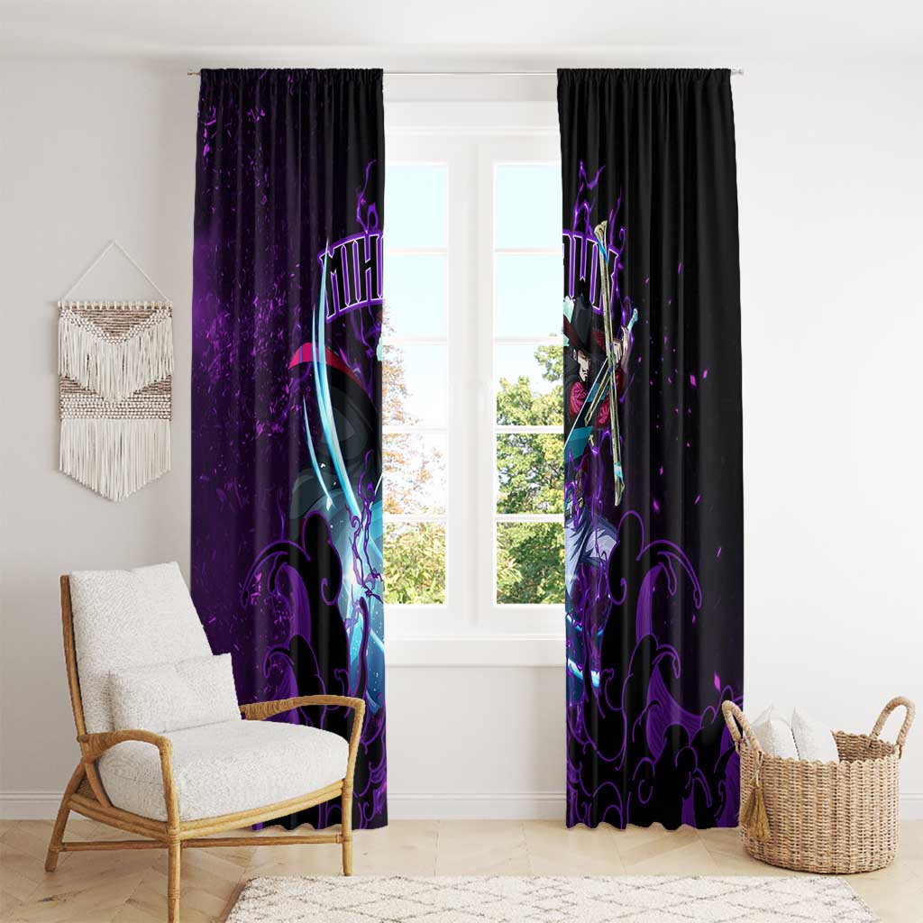 Dracule Mihawk - One Piece Window Curtain Haki Pattern Anime Style