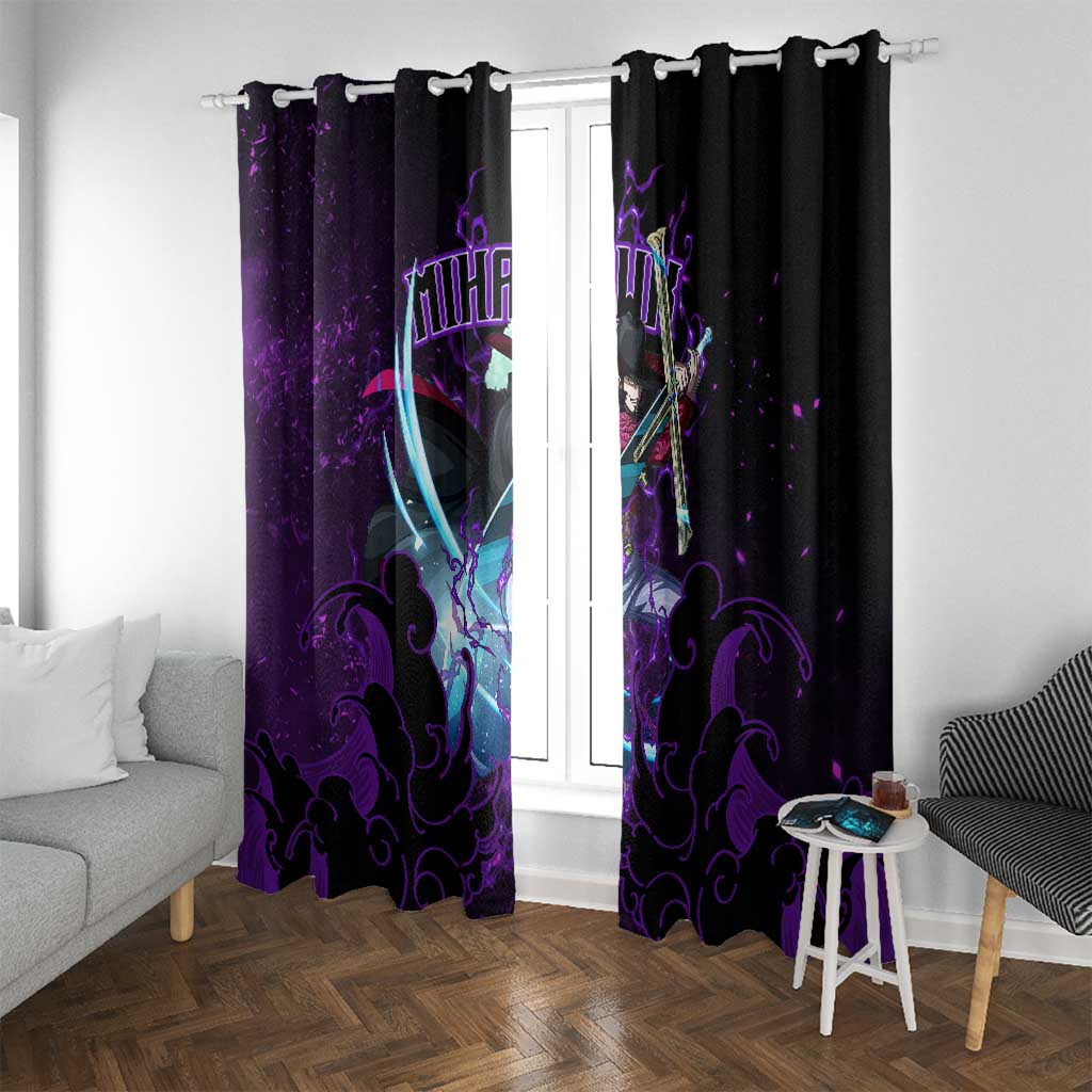Dracule Mihawk - One Piece Window Curtain Haki Pattern Anime Style