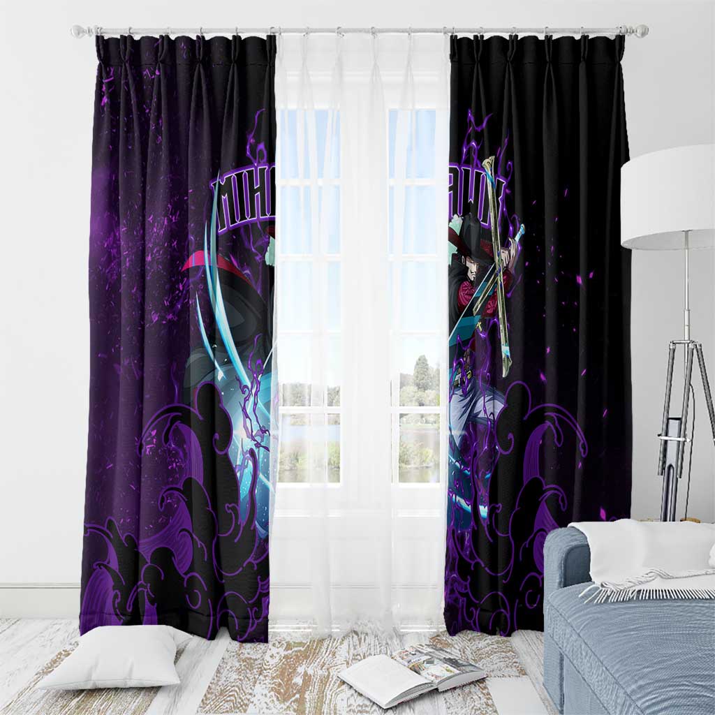 Dracule Mihawk - One Piece Window Curtain Haki Pattern Anime Style