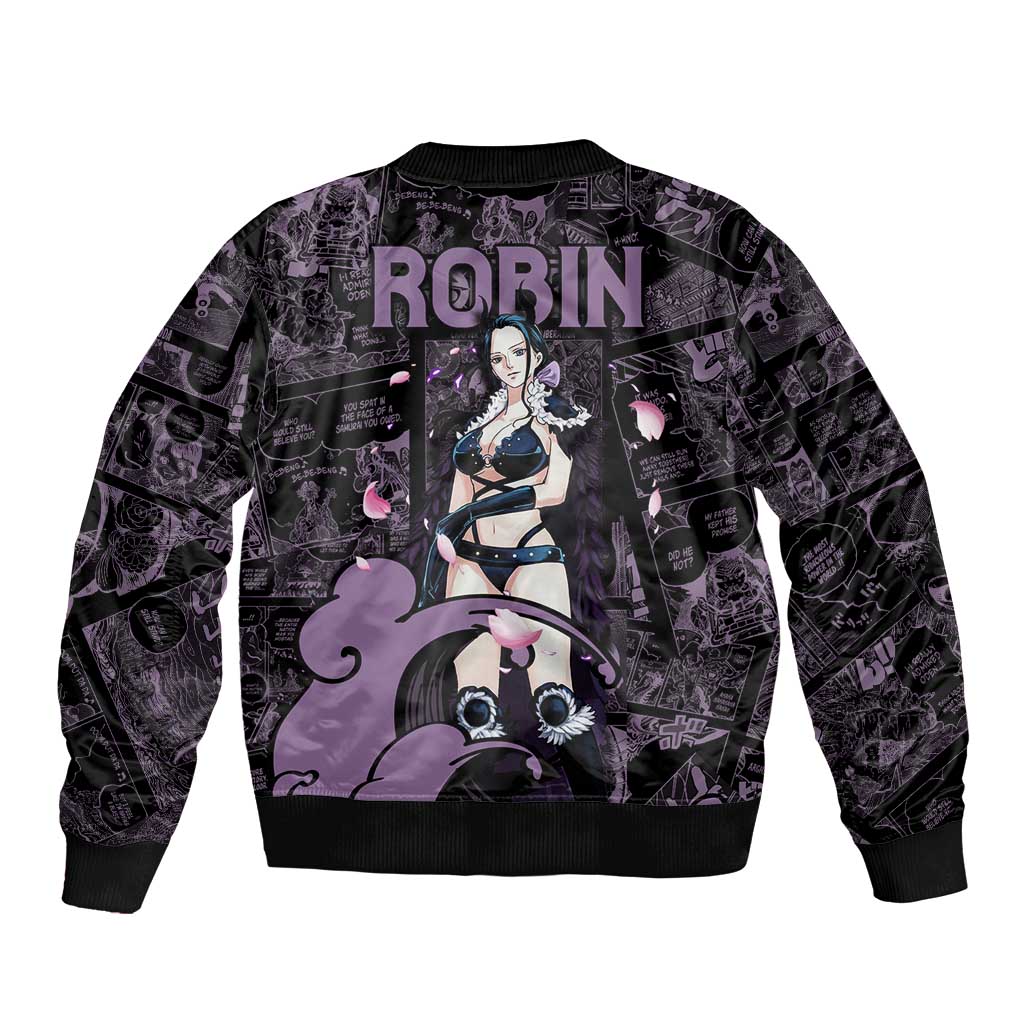 Nico Robin - One Piece Bomber Jacket Pattern Manga Mix Anime Style