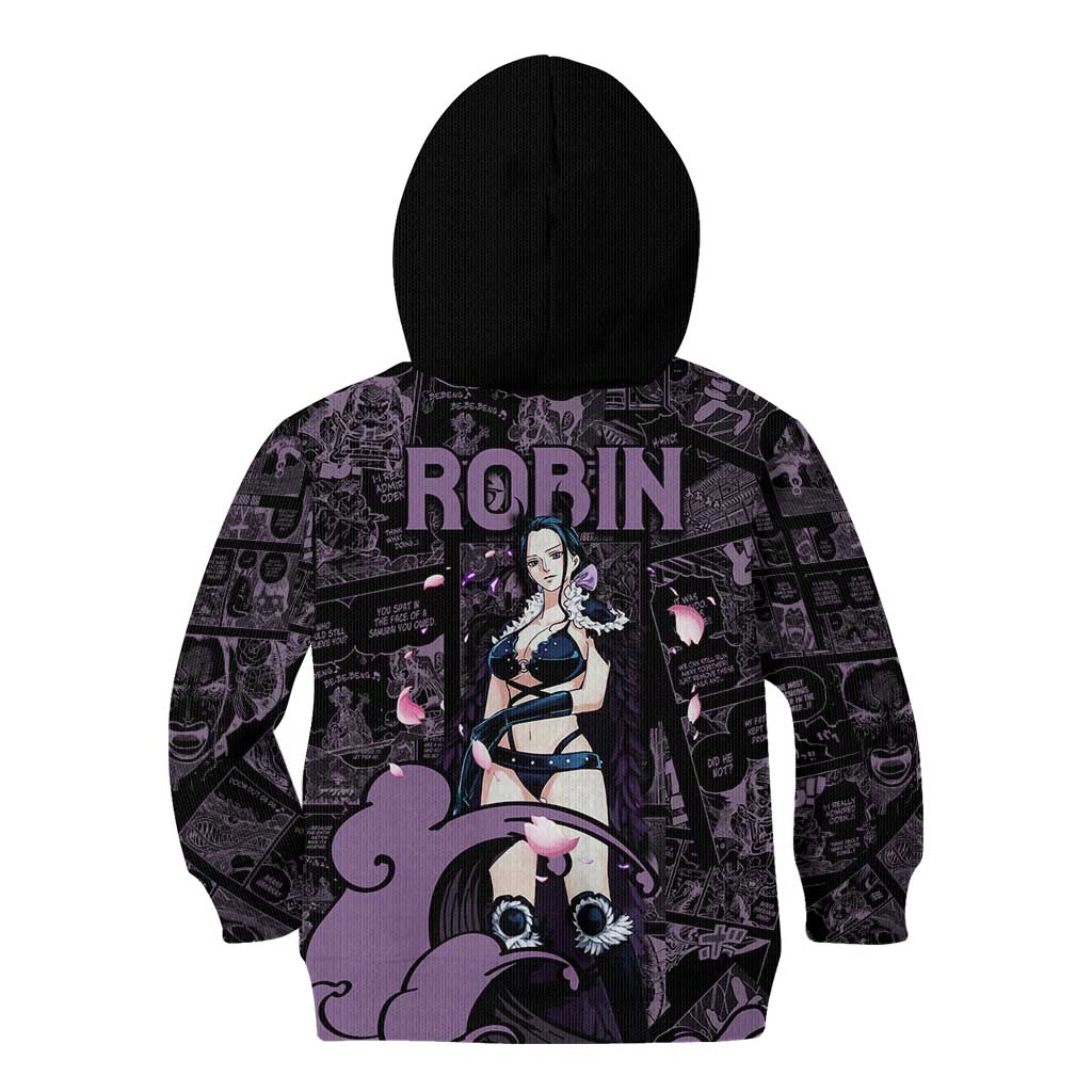 Nico Robin - One Piece Kid Hoodie Pattern Manga Mix Anime Style