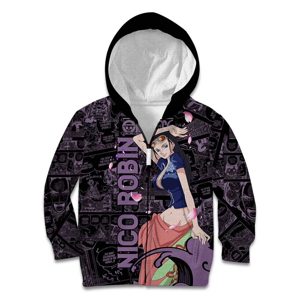 Nico Robin - One Piece Kid Hoodie Pattern Manga Mix Anime Style