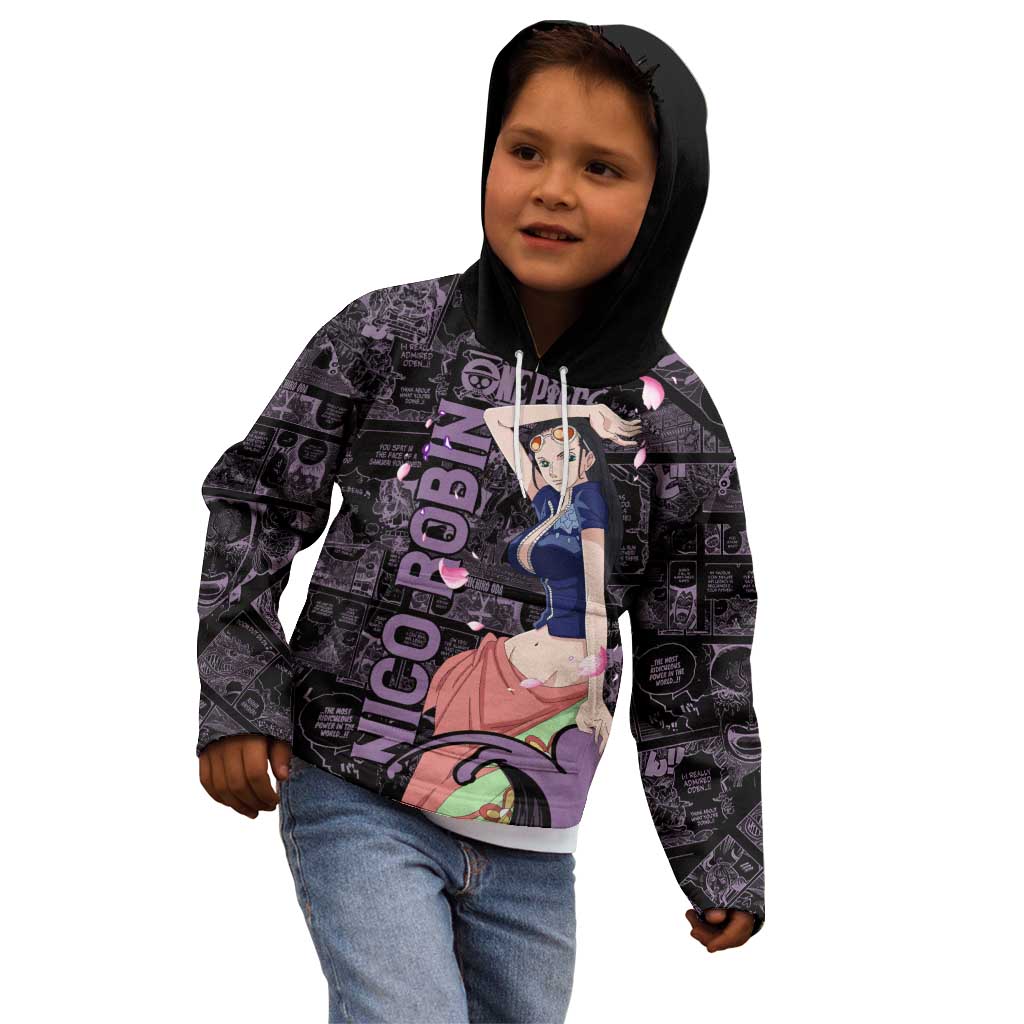 Nico Robin - One Piece Kid Hoodie Pattern Manga Mix Anime Style