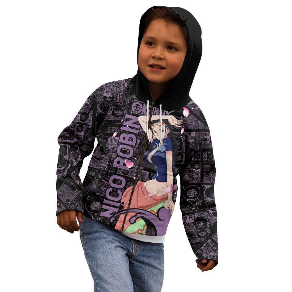 Nico Robin - One Piece Kid Hoodie Pattern Manga Mix Anime Style