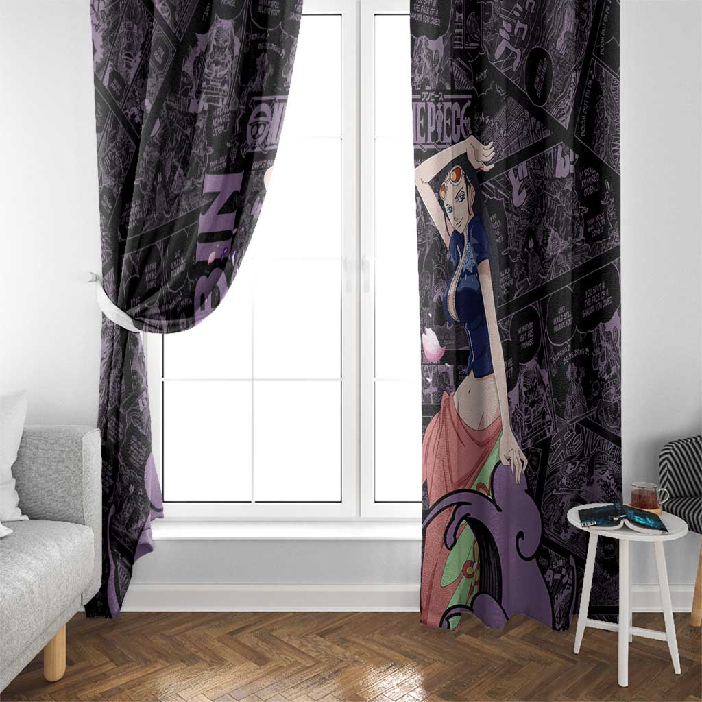 Nico Robin - One Piece Window Curtain Pattern Manga Mix Anime Style