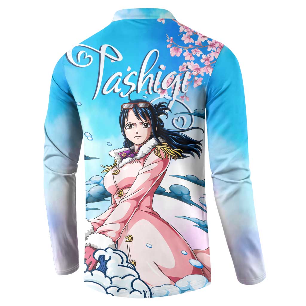 Tashigi - One Piece Button Sweatshirt Anime Style