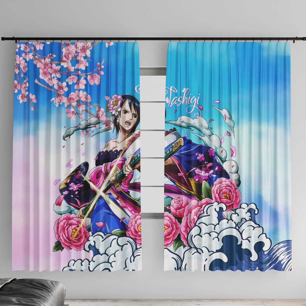 Tashigi - One Piece Window Curtain Anime Style