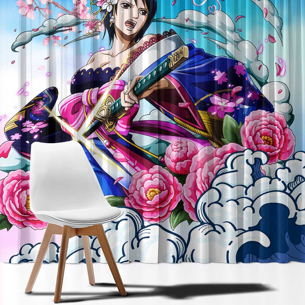Tashigi - One Piece Window Curtain Anime Style