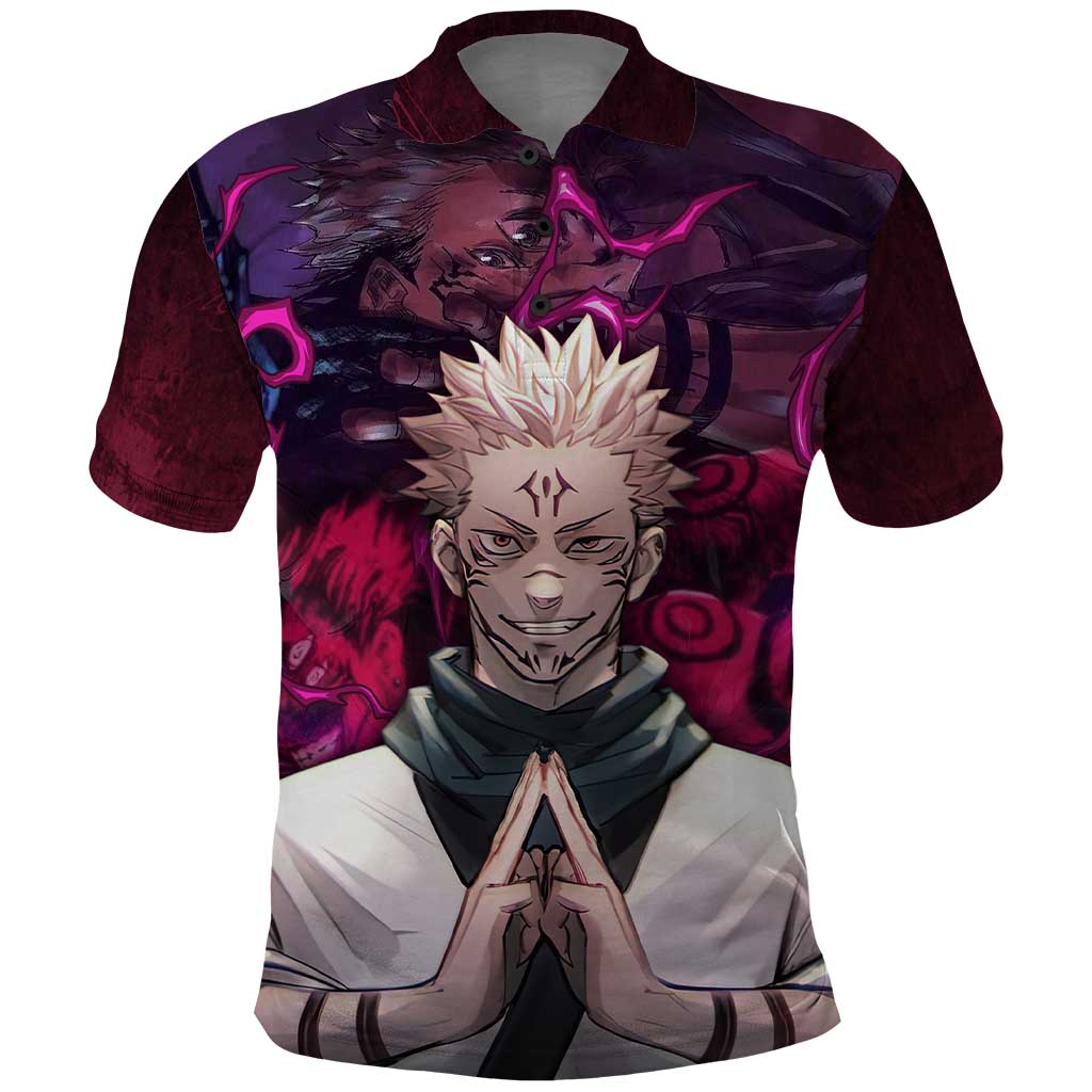 Ryomen Sukuna - Jujutsu Kaisen Polo Shirt Pattern Anime Mix Manga Style