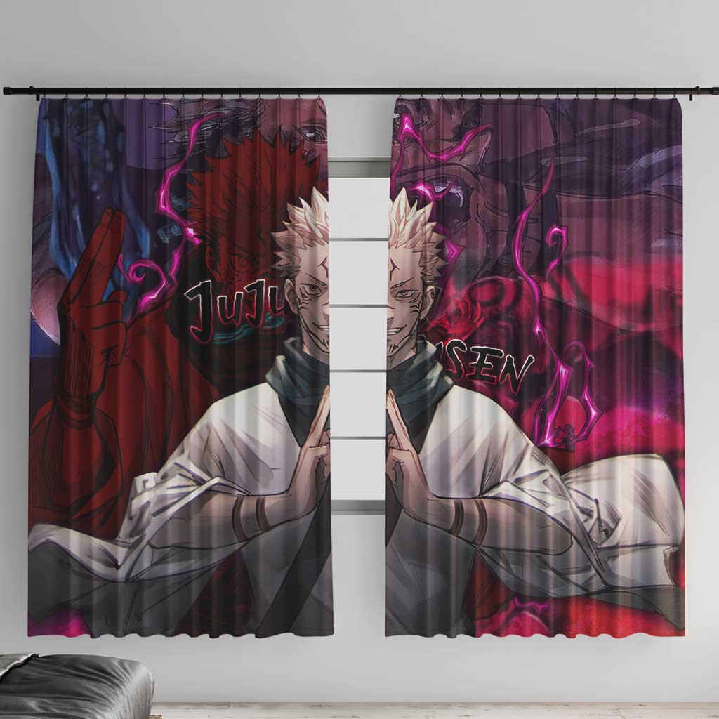 Ryomen Sukuna - Jujutsu Kaisen Window Curtain Pattern Anime Mix Manga Style