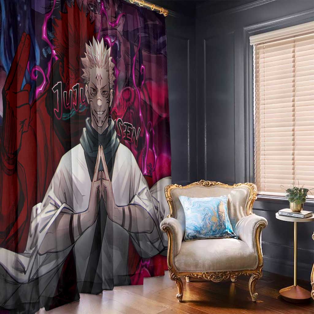 Ryomen Sukuna - Jujutsu Kaisen Window Curtain Pattern Anime Mix Manga Style