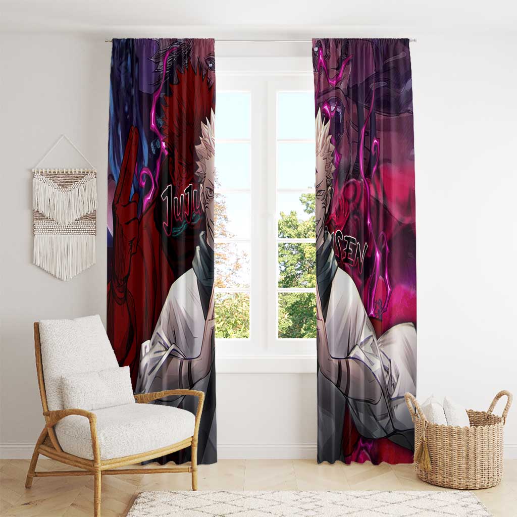 Ryomen Sukuna - Jujutsu Kaisen Window Curtain Pattern Anime Mix Manga Style