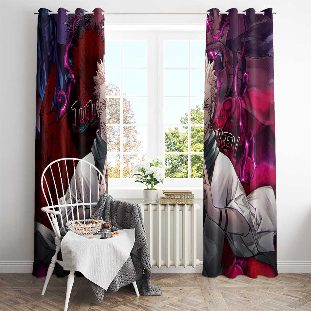 Ryomen Sukuna - Jujutsu Kaisen Window Curtain Pattern Anime Mix Manga Style