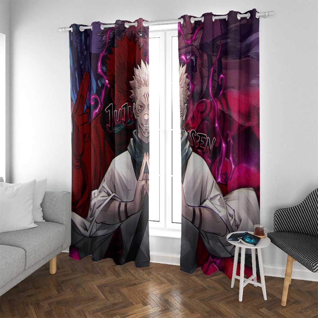 Ryomen Sukuna - Jujutsu Kaisen Window Curtain Pattern Anime Mix Manga Style