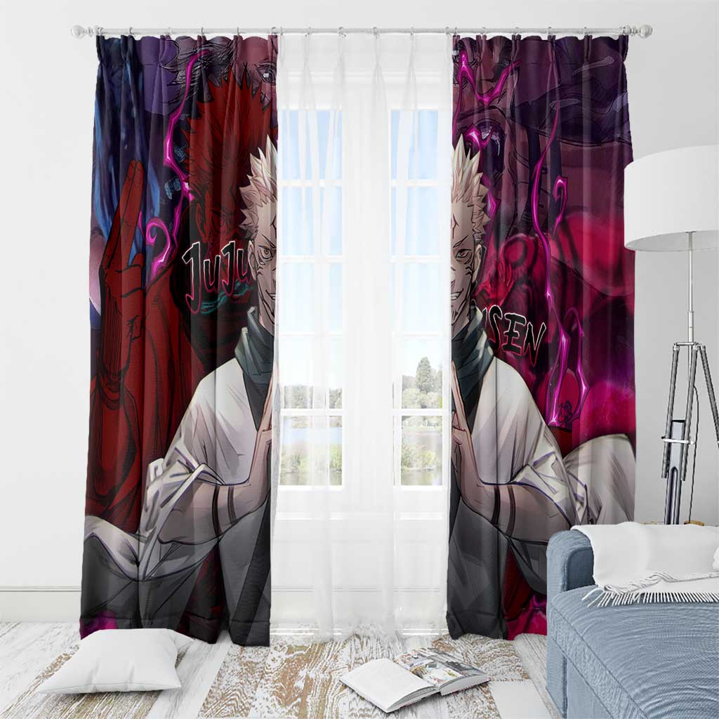 Ryomen Sukuna - Jujutsu Kaisen Window Curtain Pattern Anime Mix Manga Style