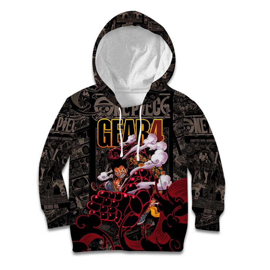Luffy Gear 4- One Piece Kid Hoodie Pattern Manga Mix Anime Style