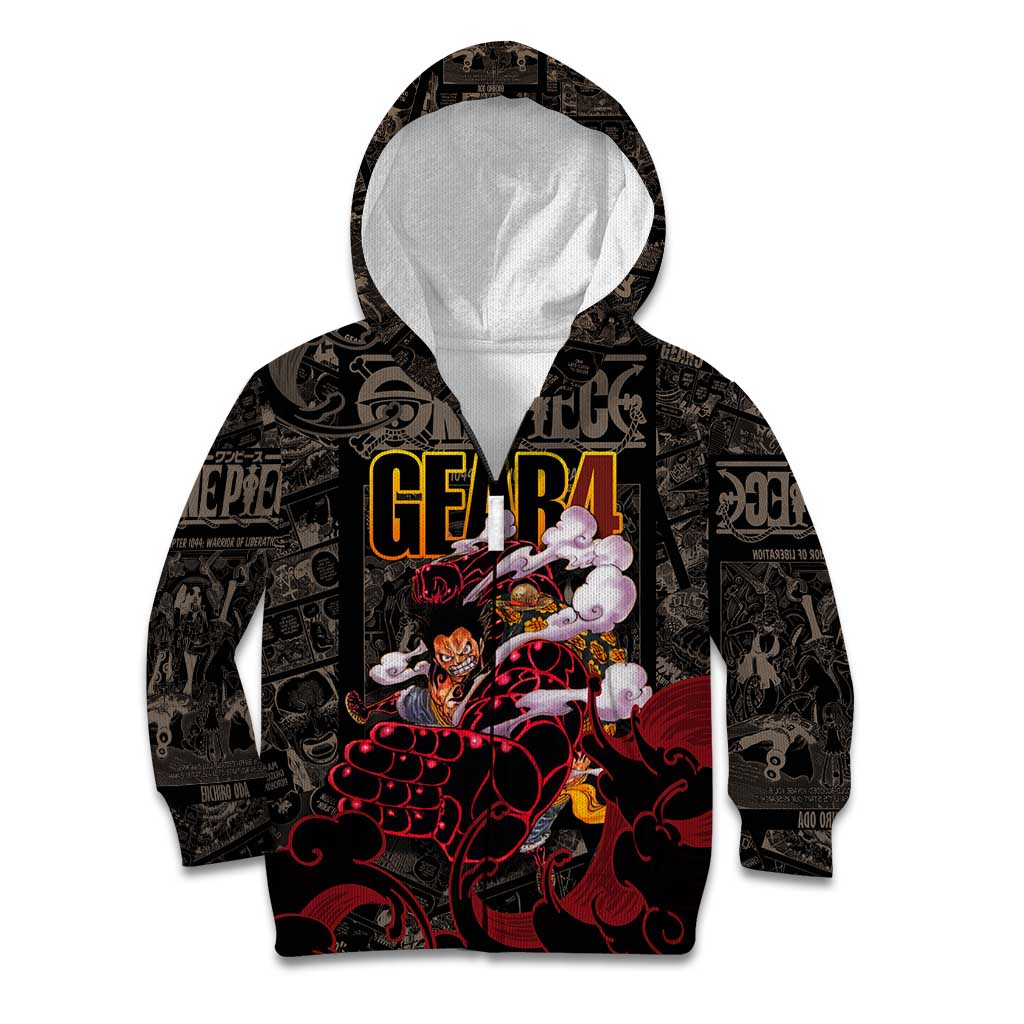Luffy Gear 4- One Piece Kid Hoodie Pattern Manga Mix Anime Style