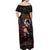 Luffy Gear 4- One Piece Off Shoulder Maxi Dress Pattern Manga Mix Anime Style