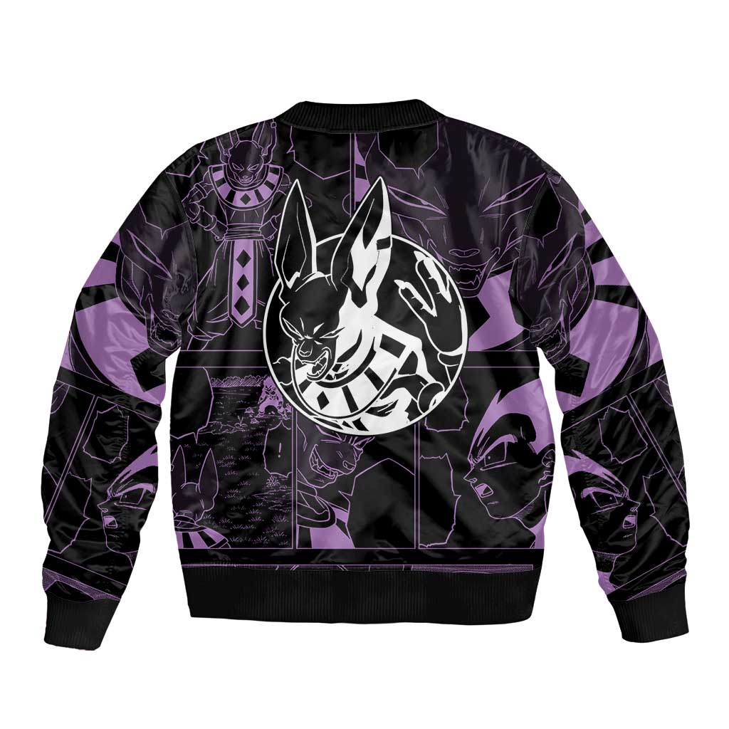 Beerus - Dragon Ball Bomber Jacket Pattern Anime Mix Manga Style